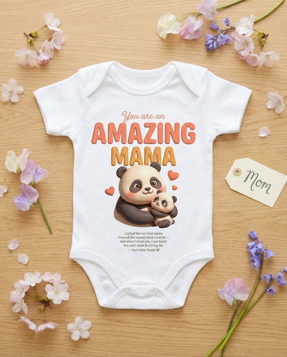 TotKind - Panda Amazing Mama Warm Palette - Baby Onesie