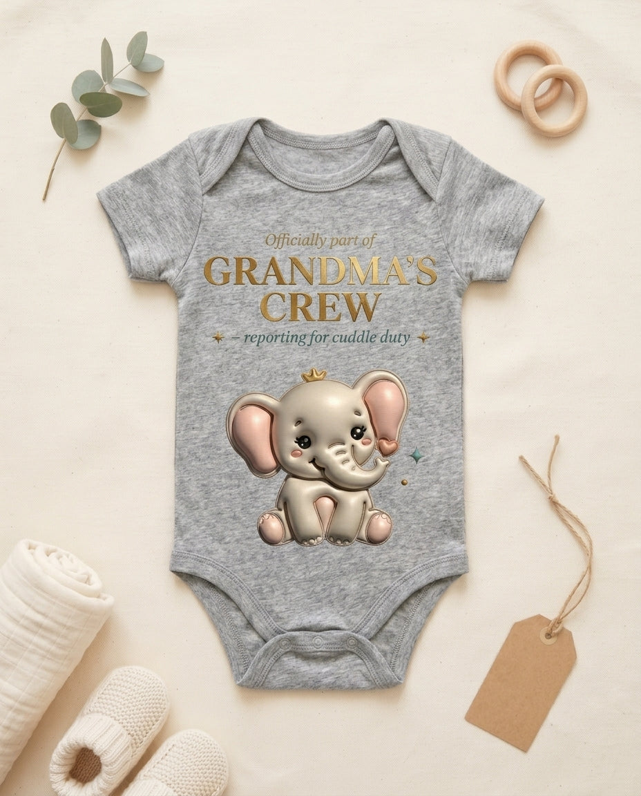 TotKind - Elephant Grandmas Crew - Baby Onesie