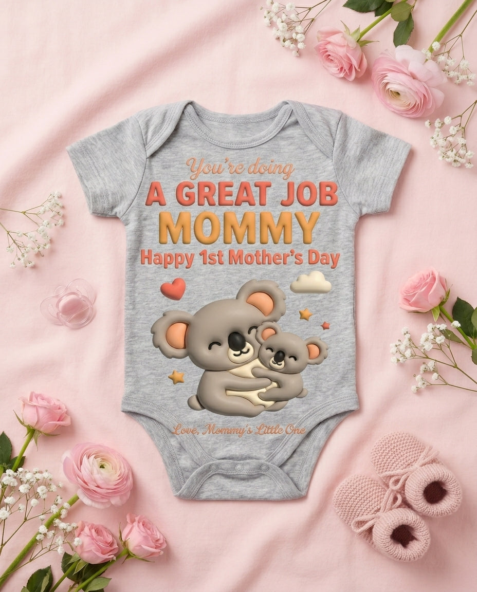 TotKind - Koala Great Job First Mothers Day - Baby Onesie