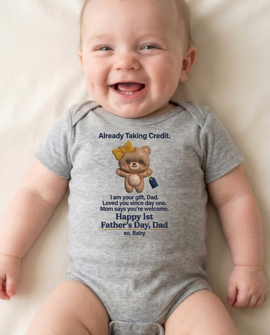 TotKind - Gift Bear v4  Already Taking Credit  FDB Reddit Bo - Baby Onesie - 10052026