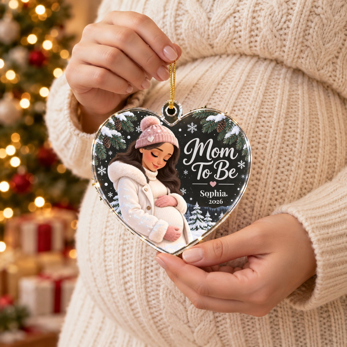 Mom-to-Be Heart Ornament