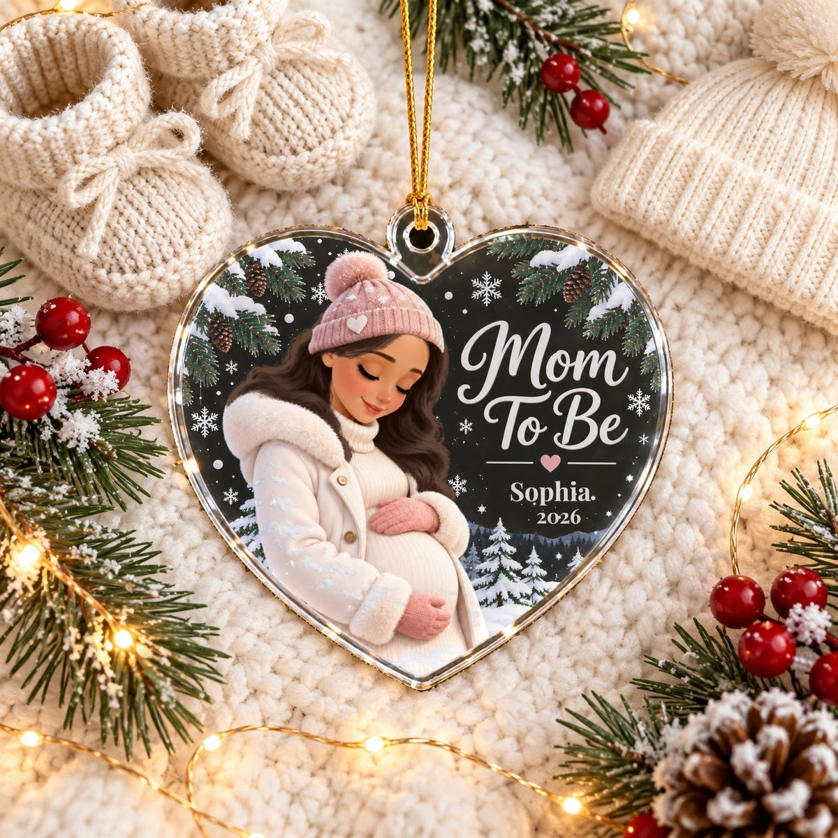 Mom-to-Be Heart Ornament