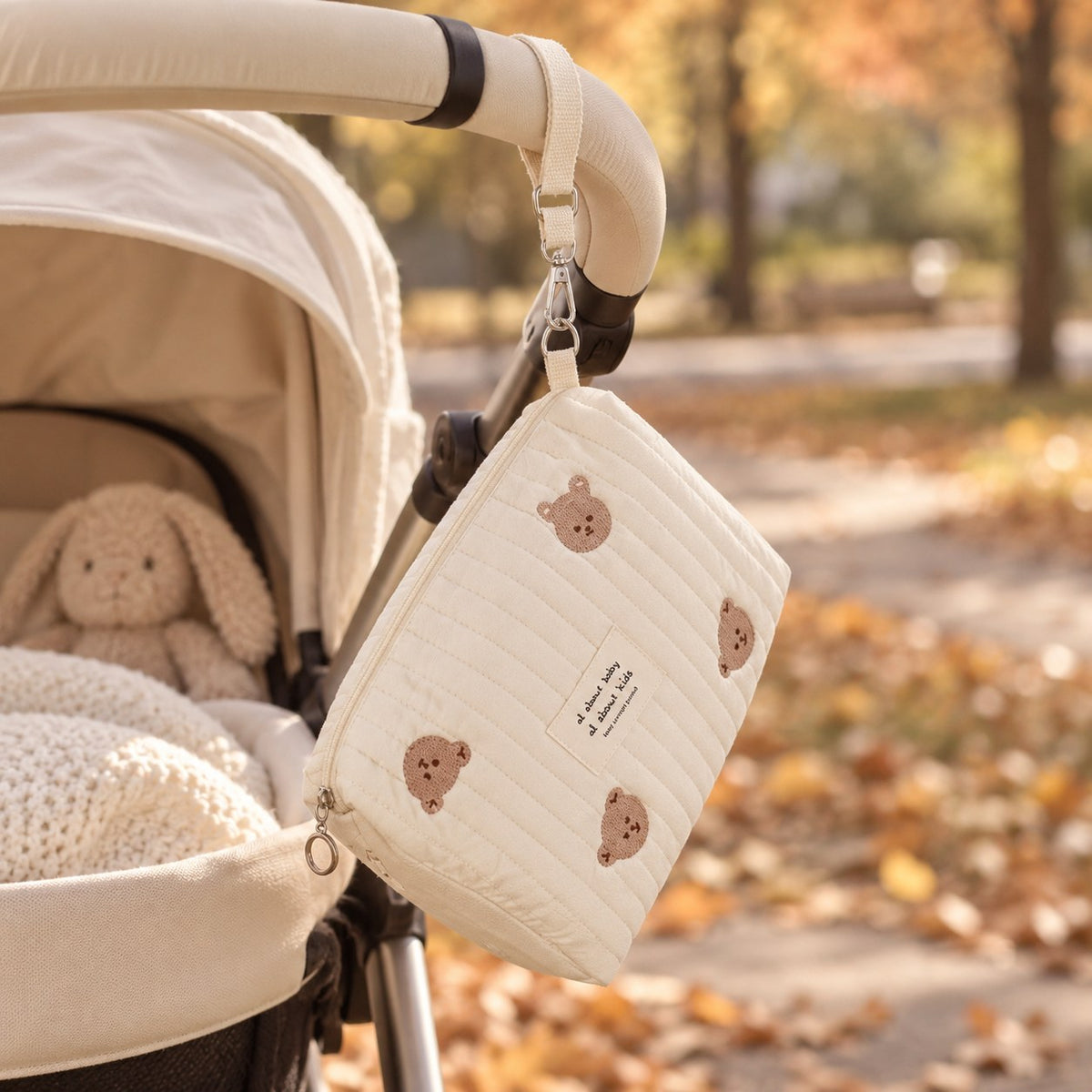 Mommy Hospital Bag Pouch — in use