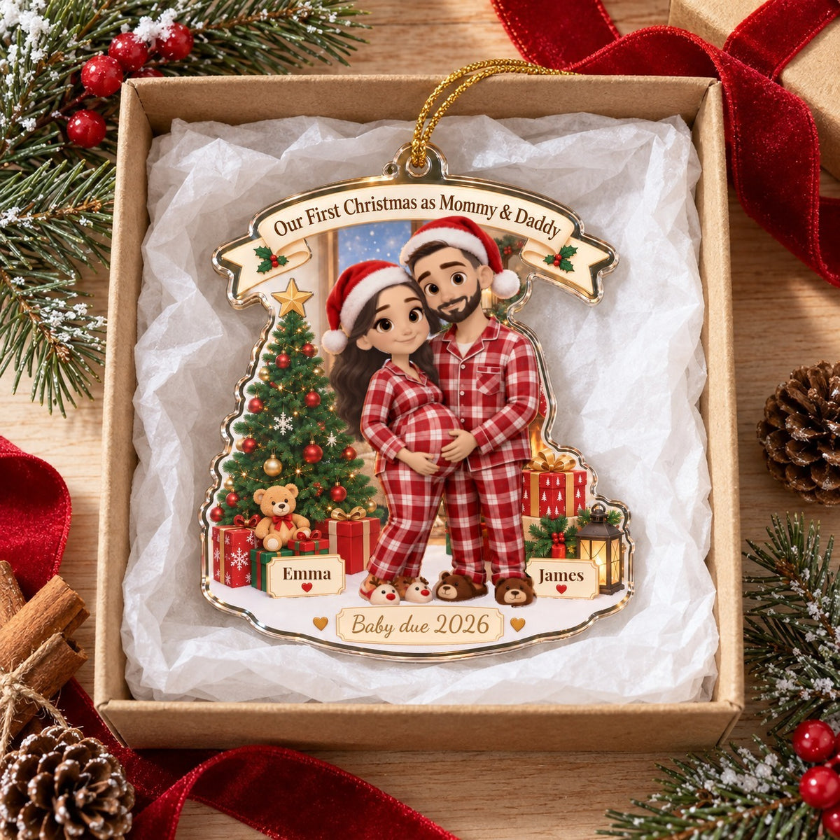 Mommy & Daddy Ornament