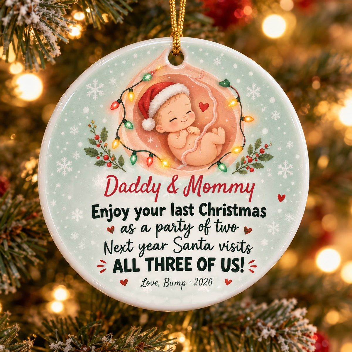 Last Christmas as a Party of Two Ornament