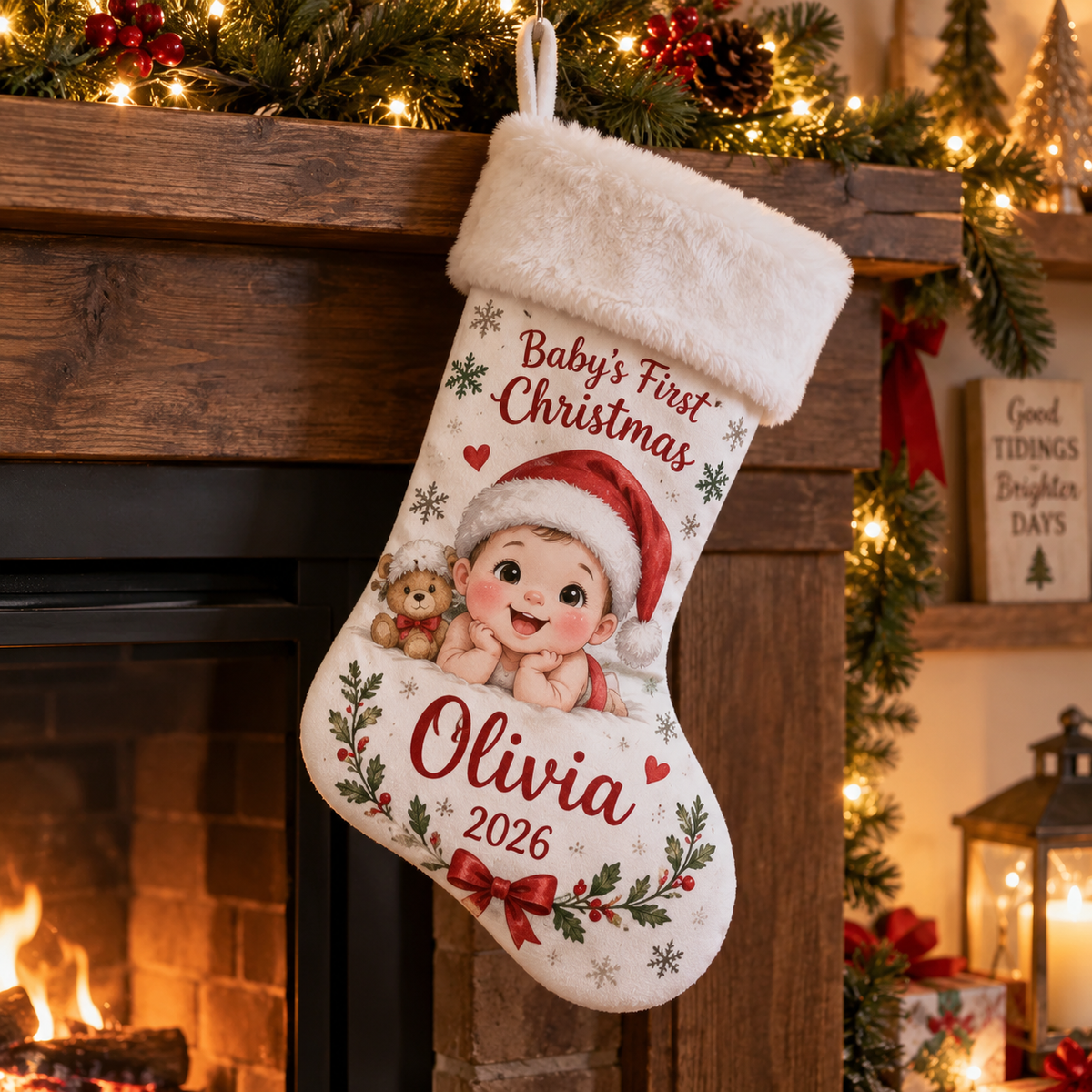 Baby's First Christmas Name Stocking