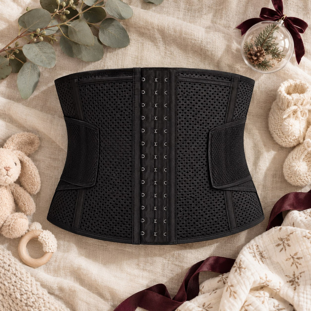 Postpartum Belly Support Wrap — flat lay