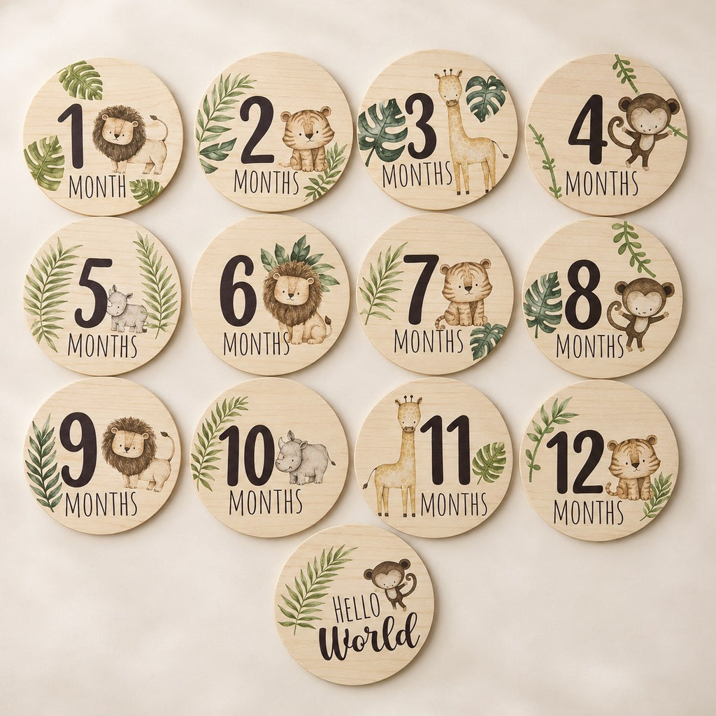 Wooden Baby Milestone Cards — what's included