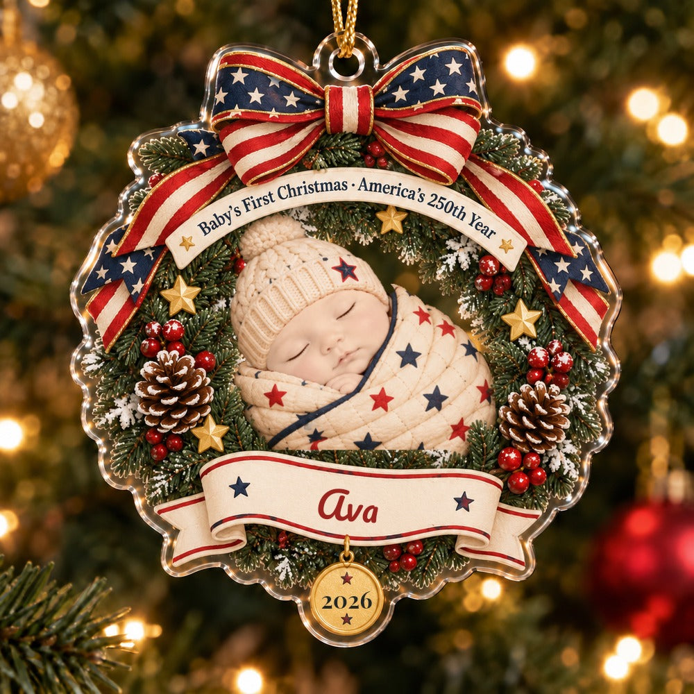 Wrapped in Love and Freedom Ornament